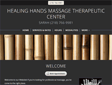 Tablet Screenshot of healinghandsmassagetherapeuticcenter.com